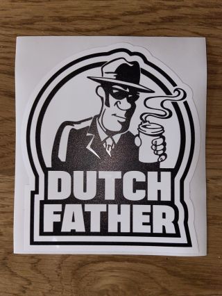 Dutch Bros Sticker Father’s Day Dad Decal Large Limited Edition Black Mafia Man