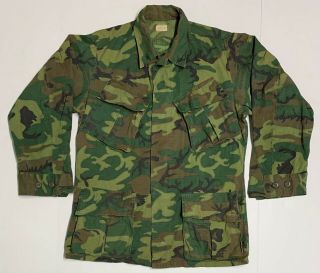 Orig 1968 Dated Erdl Cotton Poplin Rip - Stop Tropical Combat Coat,  Small Short