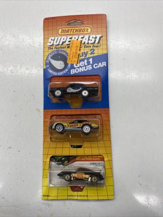 1985 Matchbox Superfast 3 Pack Firebird,  Corvette,  Porsche 911,  Cars - Cool