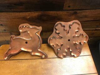 Martha Stewart Snow Crystal & Prancing Reindeer Large Copper Cookie Cutters