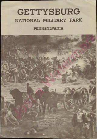 Vintage Travel Brochure Gettysburg National Military Park Pennsylvania 1961