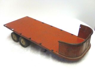 Vintage 1/16 1950s Carter Tru Scale Semi Truck Trailer Pressed Steel Toy