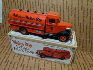 Marx/jmt Phillips 66 Vintage Tanker Truck Bank P66 - 001