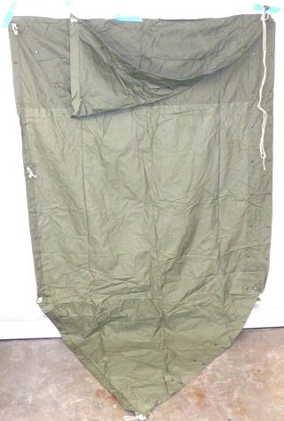 Vintage Nos 1967 Vietnam Us Military Gi Issue Canvas Half Tent Shelter Minty