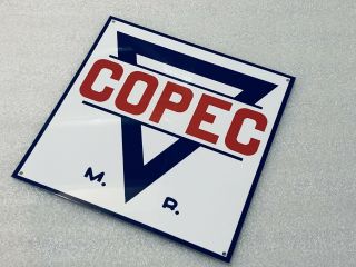 Copec Chile Gasoline Vintage Style Advertising Sign Garage Man Cave Round