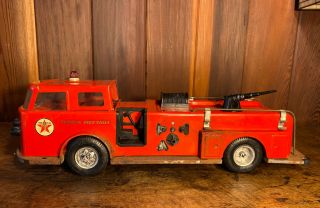 Vintage Buddy L Texaco Fire Chief Truck Pressed Steel Toy 25 "