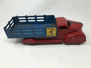 Marx " Motor Market Delivery " Grocery Stake Truck - Pressed Steel - 1930 