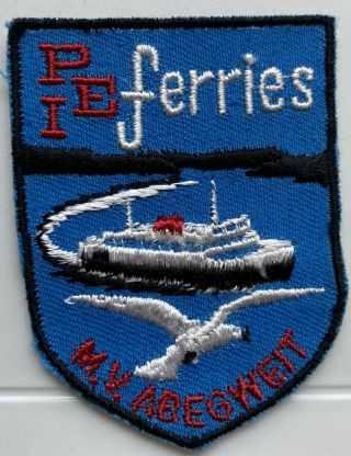 PEI Ferries MV Abegweit Prince Edward Island Ferry Boat Souvenir Patch Badge 2