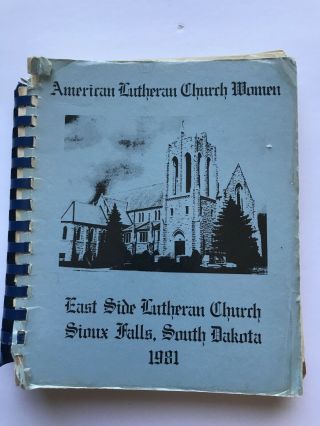 Vtg 1981 East Side Lutheran Church Sioux Falls South Dakota Danish Norwegian