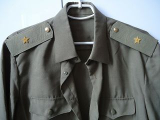 = Soviet Authentic Khakki Shirt For General With Shoulder Boards (1980 
