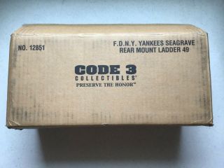 Never Unboxed Code 3 Fdny York Fire Yankees Seagrave Ladder 49 No.  12851