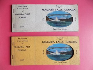 Two Vintage Niagara Falls Postcard View Books 2 - Colourpictures - - 1950 