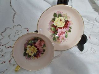 Stanley Cabbage Roses Tea Cup & Saucer Pink