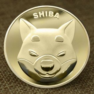 Shiba Inu Shib | Cryptocurrency Virtual Currency | Gold Plated Coin | Bitcoin