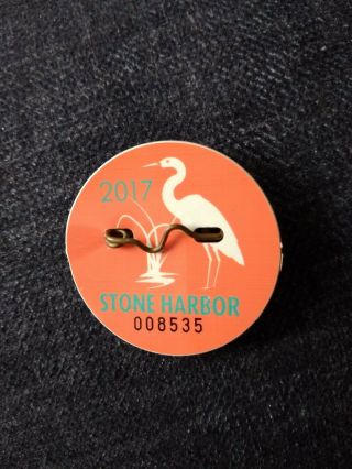 2017 Stone Harbor Seasonal Beach Tag Badge