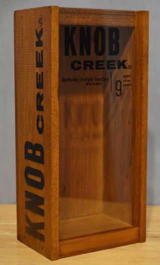 Knob Creek Bourbon Whiskey 9 Yr Wood Display Box For 750 Ml Bottle