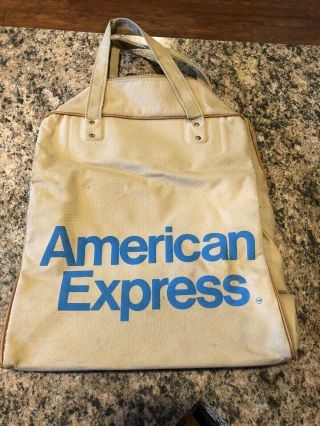 Vintage American Express Travel Service Airline Carry On Bag Tote
