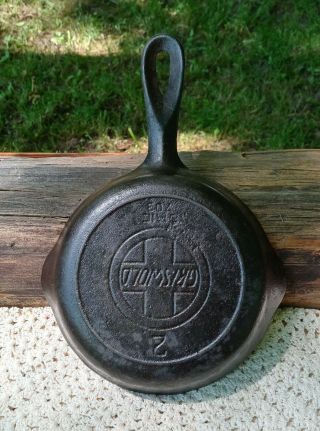 No.  2 Griswold Cast Iron Skillet Erie 703 - Sits Flat