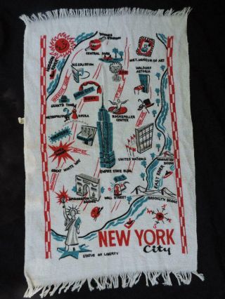 Great Vintage Souvenir Towel York City Nyc Terry Cloth