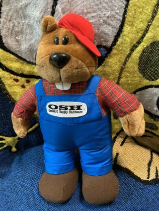 Osh Orchard Supply Hardware Plush Beaver Stuffed Animal Plushie