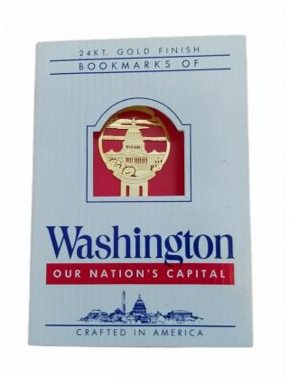 Vintage Washington Our Nation’s Capital Souvenir 1987 24 Kt Gold Finish