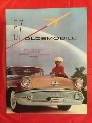 1957 Oldsmobile " Fiesta Golden - Rocket 88 Holiday " Car Dealer Brochure
