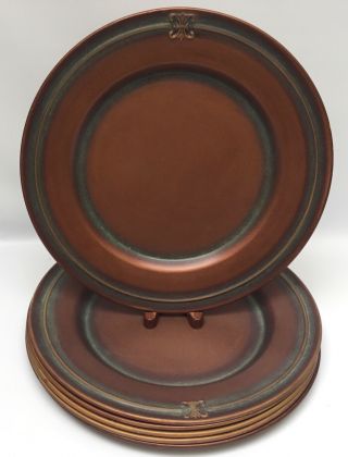 Southern Living At Home Canterbury Chargers Set Of 6 Copper Tone Retired