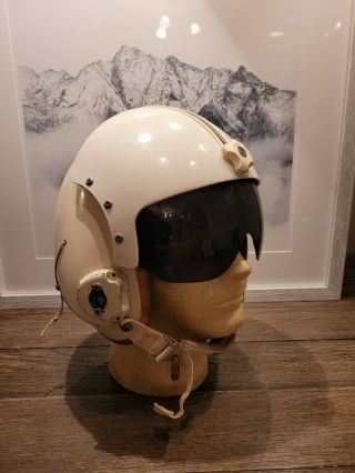 U.  S.  Air Force Flight Helmet Hgu - 2a/p Vietnam Flight Helmet W/ Insert & Visor