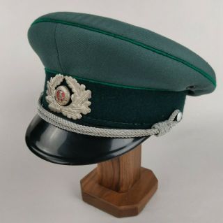 East German Nva Ddr Green Volkspolizei Vopo National Police Visor Cap Hat Sz 57