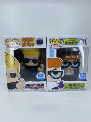 Funko Pop Johnny Bravo Dexter Cartoon Network Shop Exclusives With Protectors