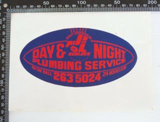 Vintage Day & Night Plumbing Service Redlegs Norwood Football Club Sanfl Sticker