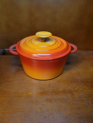 Cast Iron Red Enamel 18 Dutch Oven Made In France,  Staub Basix.