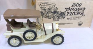 Jim Beam Car Decanters 1909 Thomas Flyer Flyabout Empty Rare White Color