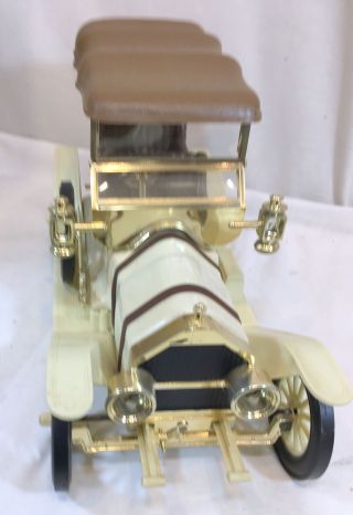 JIM BEAM CAR DECANTERS 1909 THOMAS FLYER FLYABOUT EMPTY RARE WHITE COLOR 3