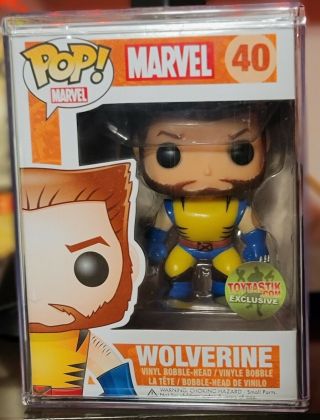 Funko Pop Marvel 40 Toytastik Exclusive Unmasked Wolverine W/hardstack