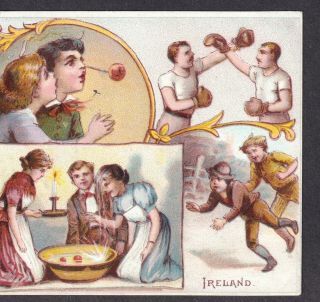 19th Century Boxing Irish Jig Sport History Arbuckle Coffee Ireland Trade Card