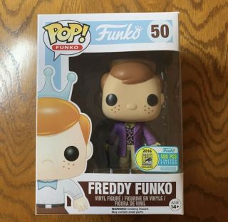 Funko Pop Sdcc 2016 Funko Fundays Exclusive Freddy Funko As Willy Wonka Le500