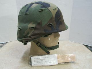 USGI Made With Kevlar Helmet PASGT LARGE 1980S DEVILS LAKE MFG L1 W/ Sweatband 2