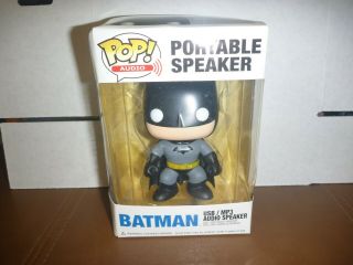 Rare Funko Pop Batman Portable Speaker Usb/mp3 Cable -