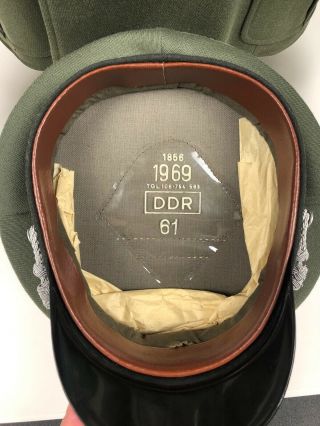 RARE Early East German DDR Stasi Dark Collar Parade Dress Uniform Belt Visor 3