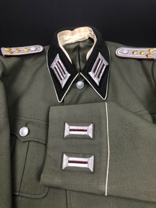 RARE Early East German DDR Stasi Dark Collar Parade Dress Uniform Belt Visor 5
