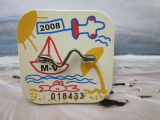 2008 Margate / Ventnor Jersey Seasonal Beach Badge/tag 13 Years Old
