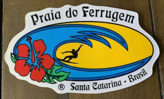 Ferrugem Sc Brazil Vintage Surfboard Sticker Vinyl Decal Santa Catarina Surfing