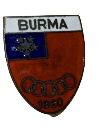 1960 Rome Burma Noc Olympic Pin Badge