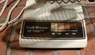 Vintage Cool - Breeze 12” Oscillating Fan 3 - Speed Push Button Table Top 2