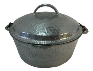 Wagner Ware Sidney O Hammered Aluminum Round Dutch Oven With Lid 3248e