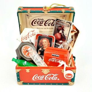 Vintage Coca Cola Christmas Tree Ornament Trunk Full Of Treasure Limited Edition