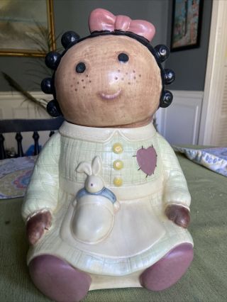 Treasure Craft Spice Rag Doll Cookie Jar 14 "
