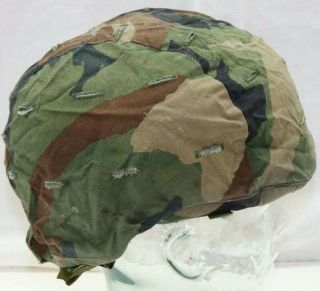 Us Woodland Camo Ground Troops Helmet Cover Size Xsmall/small Each E1599