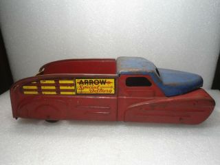 Vintage Marx Arrow Special Delivery Pressed Steel Truck Tin Toy Parts Or Restore